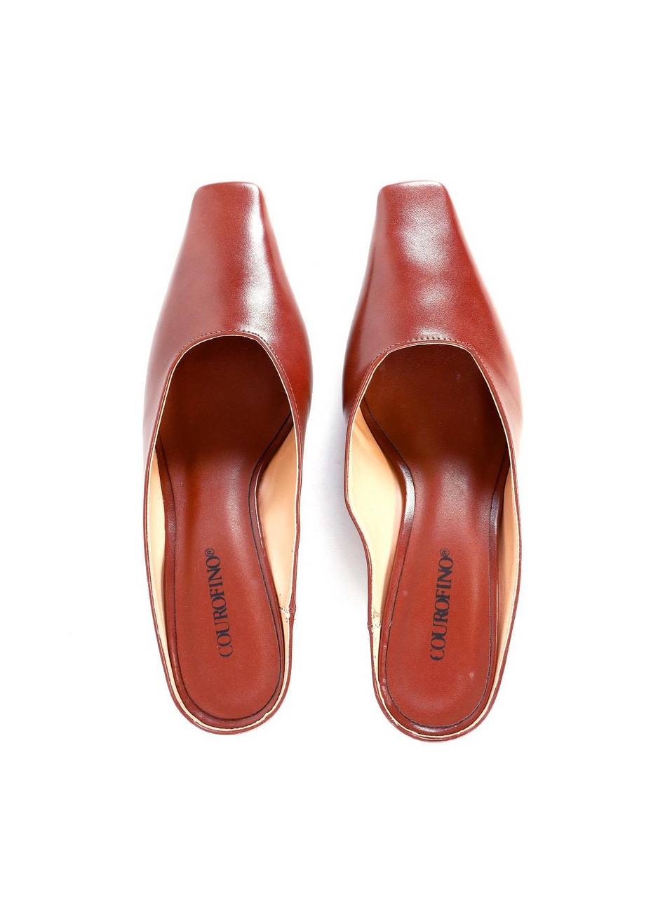 Mule com Salto Bloco e Bico Quadrado - Cacau SD-12010 - CA