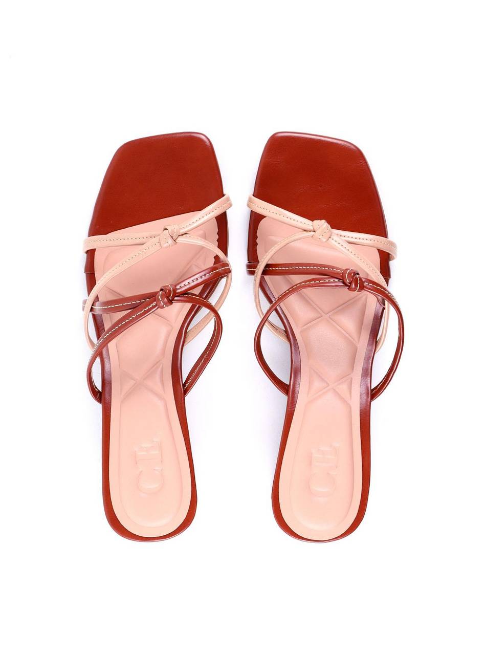 Tamanco de Salto Bloco com Tiras Finas - Castor SDI-12021 - CS