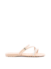 Rasteiras Comfort Tiras Finas com Strass - Nude SDI-11920 - NU