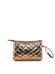 Necessaire Feminina Quadrada em Matelassê - Ouro NSI-174 - AU