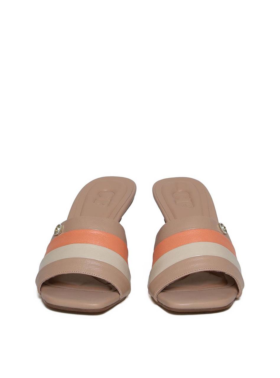 Sandália Feminina Tamanco Multicolor - Nude SDI-11651 - NU