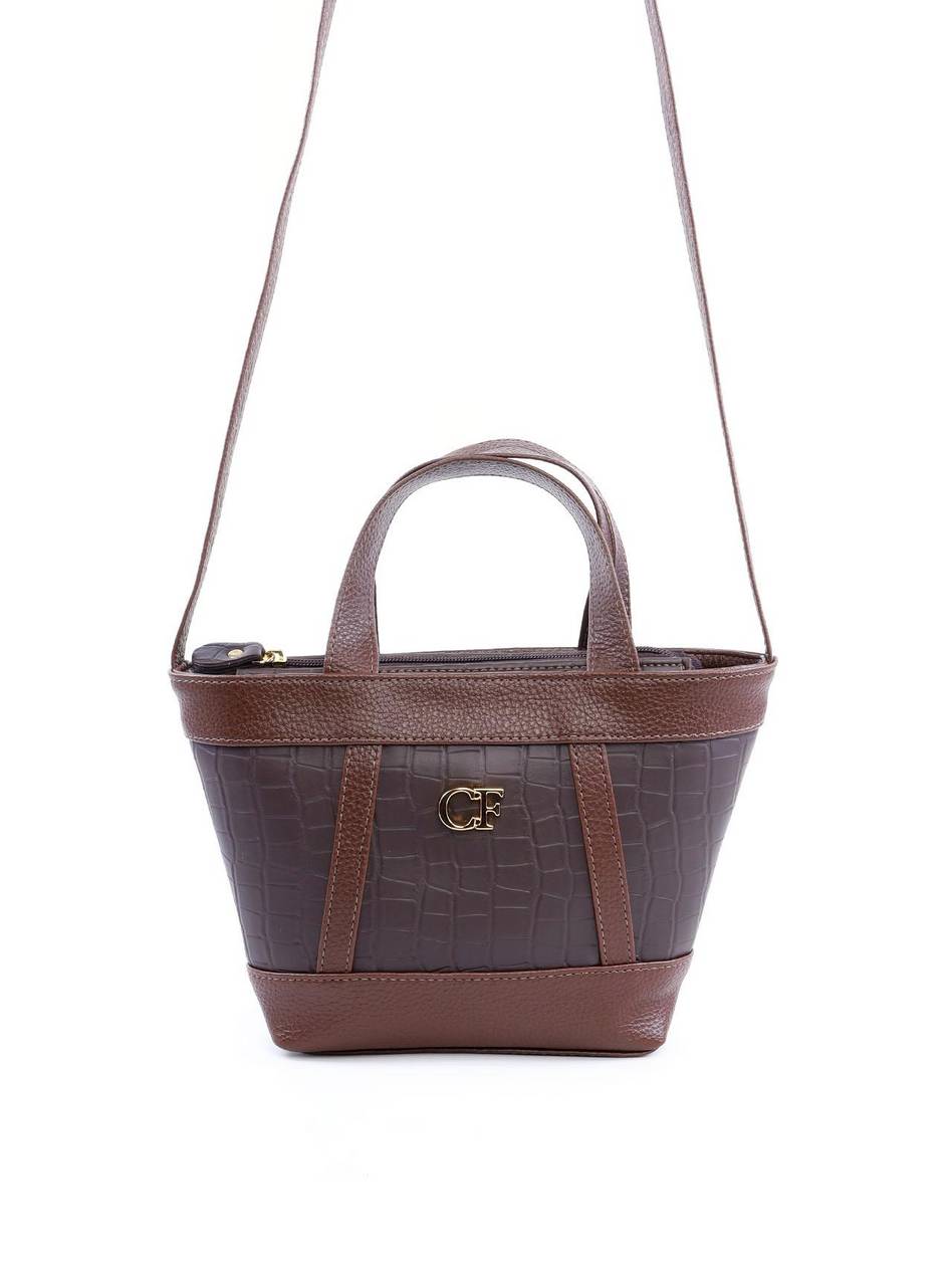 Bolsa Tote com Alça Dupla Geométrica - Cacau BSI-6061 - CA