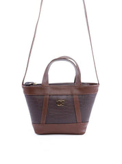 Bolsa Tote com Alça Dupla Geométrica - Cacau BSI-6061 - CA