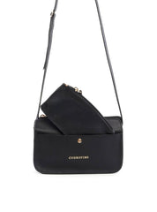 Bolsa Clutch Transversal com Bolso Removível - Preta BSI-6417 - PR