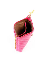 Bolsa Clutch em Matelassê com Alça de Corrente - Pink BSI-6270 - PK