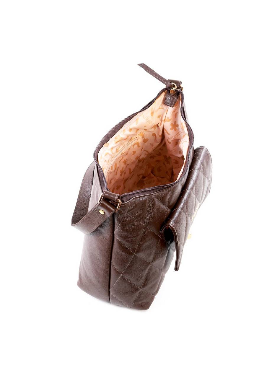 Bolsa Hobo com Costura Aparente - Cacau BSI-6445 - CA