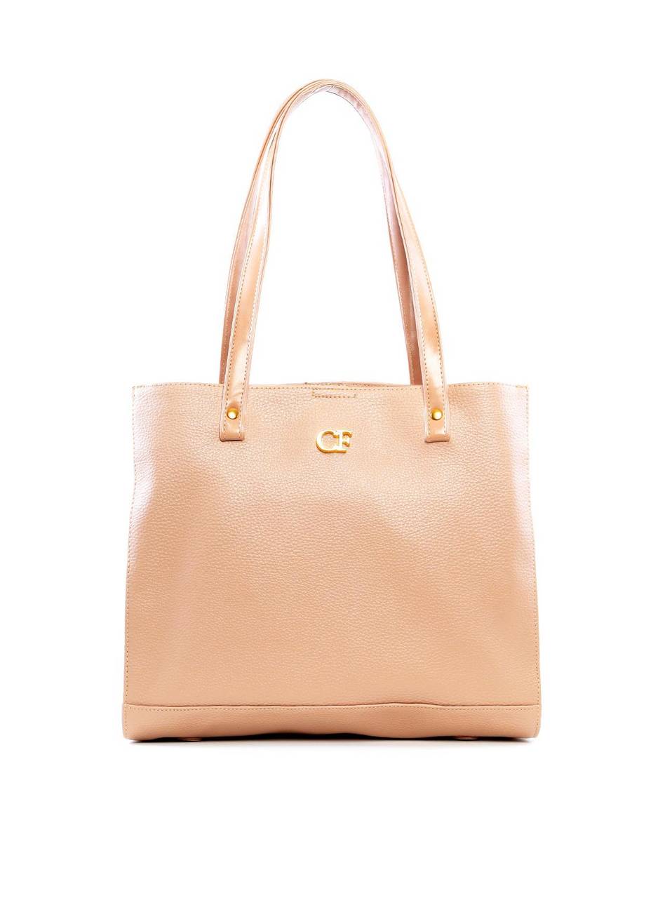 Bolsa Shopper Quadrada Três Divisórias - Nude BSI-6429 - NU