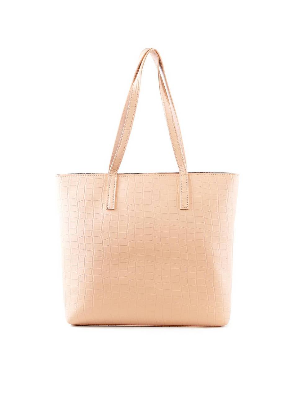 Bolsa Shopper com Recortes Assimétricos - Nude BSI-6422 - NU