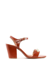 Sandália de Salto Bloco com Pedras - Castor SDI-12005 - CS