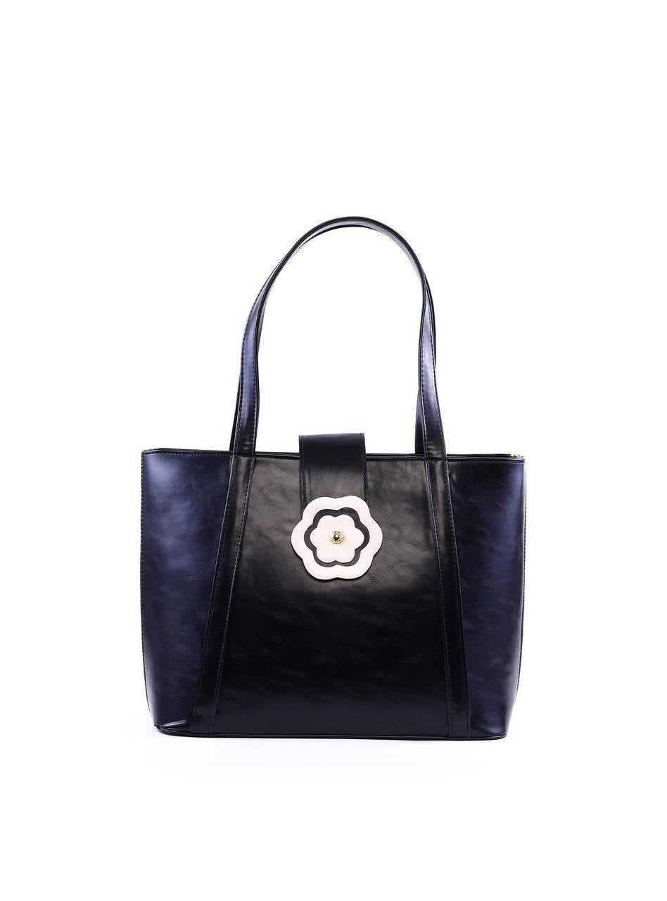 Bolsa Tote com Flor Frontal - Nude BSI-6359 - PR