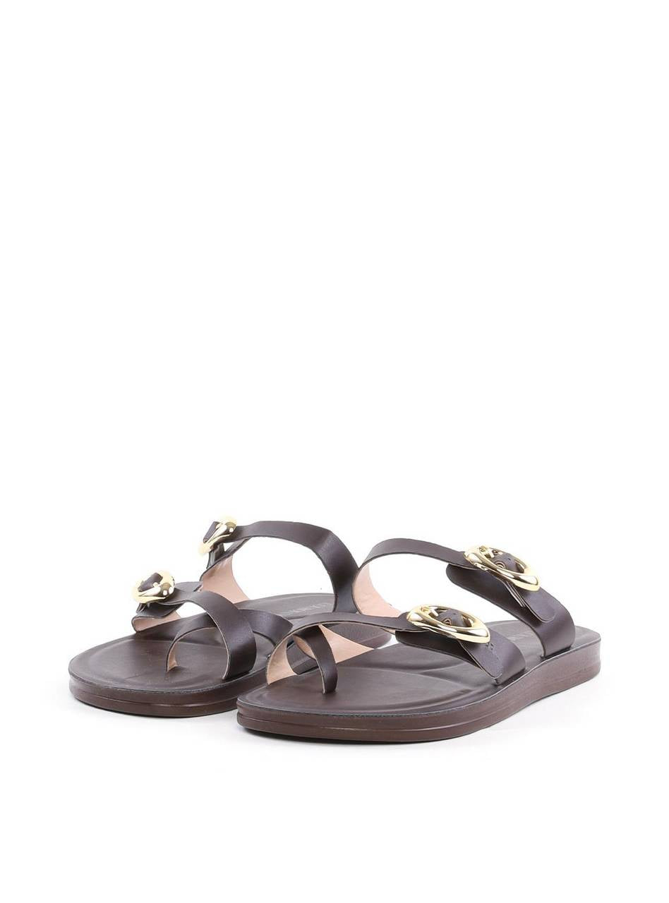 Rasteira Flatform Tiras e Fivelas - Cacau SD - 12127 - CA