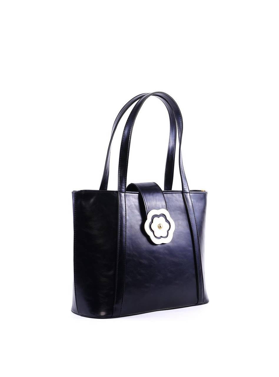 Bolsa Tote com Flor Frontal - Nude BSI-6359 - PR