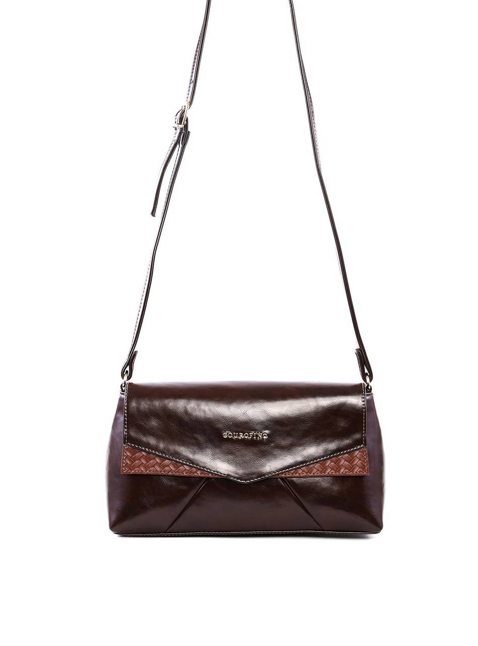 Bolsa Satchel Média Tampa com Recortes - Cacau BSI-6484 - CA