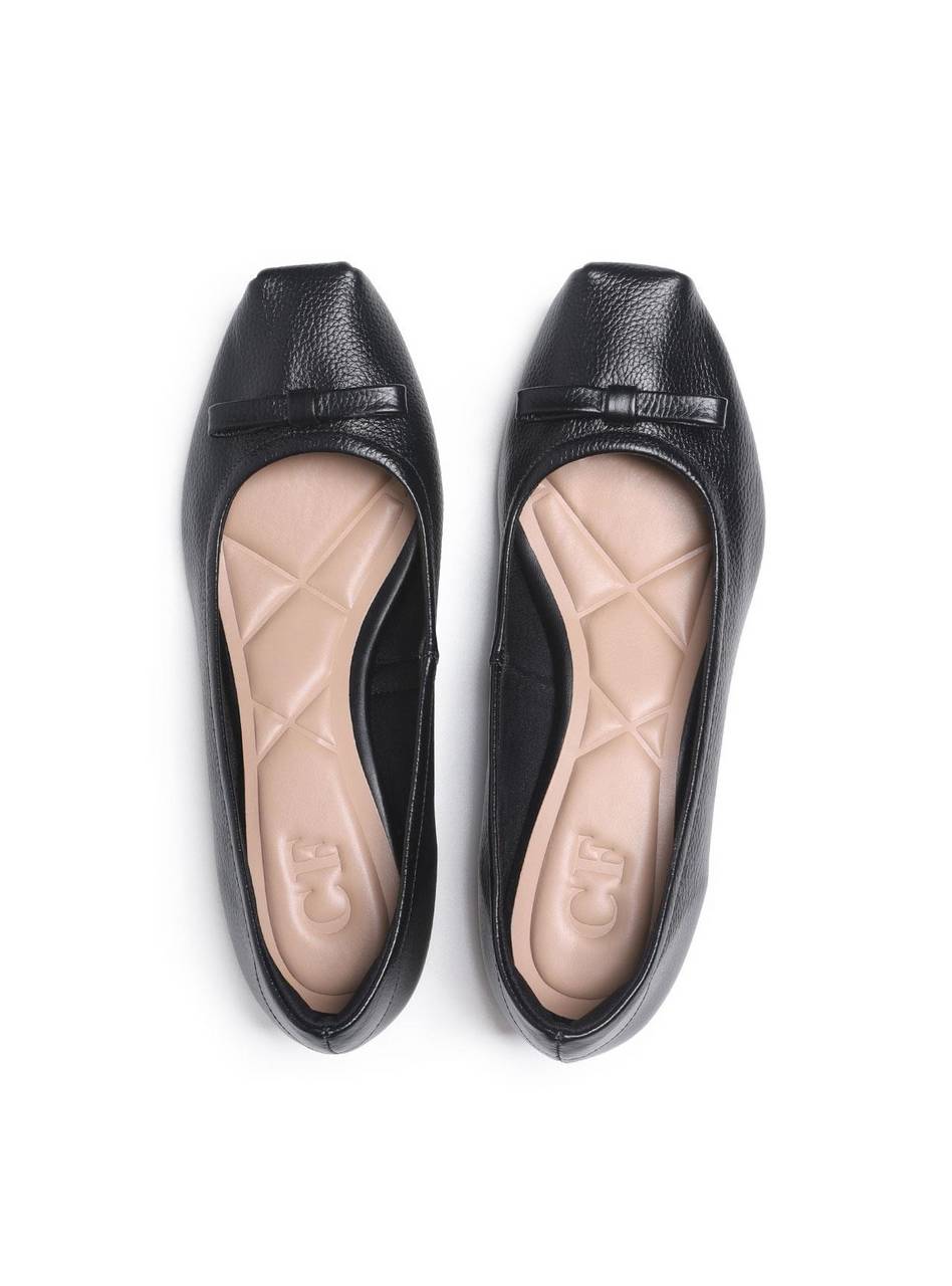 Sandália Feminina Sapatinho Couro - Preta SDI-11600 - PR
