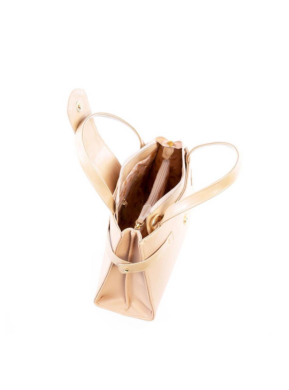 Bolsa Tote Retangular com 3 Divisórias - Nude BSI-6443 - NU