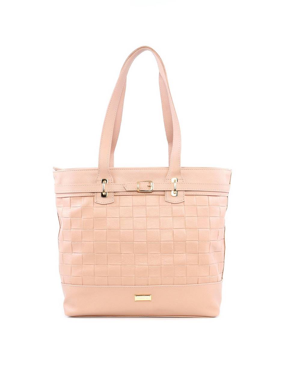 Bolsa Shopper em Tressê com Detalhe de Cinto - Nude BSI-6211 - NU