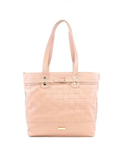 Bolsa Shopper em Tressê com Detalhe de Cinto - Nude BSI-6211 - NU