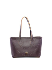 Bolsa Shopper Tiracolo Lisa em Sintético com Costuras - Cacau BSI-6184 - CA