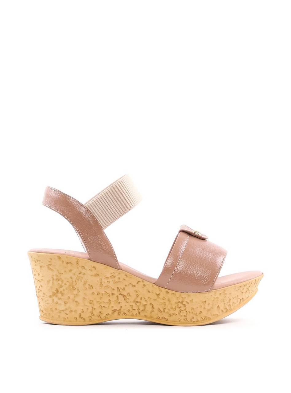 Sandália Plataforma em PU e Elástico - Nude SDI-12190 - NU