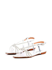 Rasteira Bico Fino com Tira de Strass - Prata SDI-11937 - PT