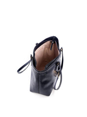 Bolsa Shopper em Tressê com Big Charm Removível - Preta BSI-6186 - PR