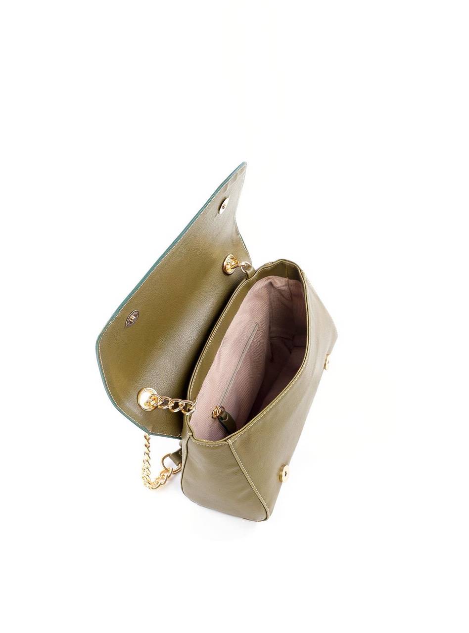 Bolsa Satchel com Tampa e Porta Batom - Verde BSI-6188 - VD