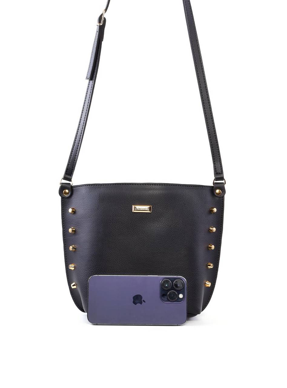 Bolsa Tote Quadrada com Spikes - Preta BSI-6408 - PR