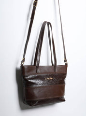 Bolsa Tote Média Couro Transversal Cacau BSI-5861 - CA