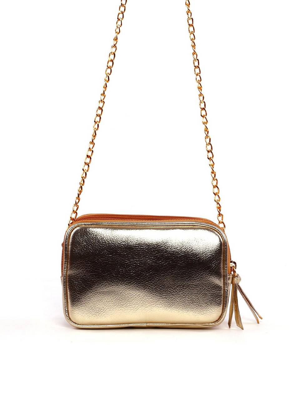 Bolsa Transversal Pequena - Ouro BSI-6404 - AU