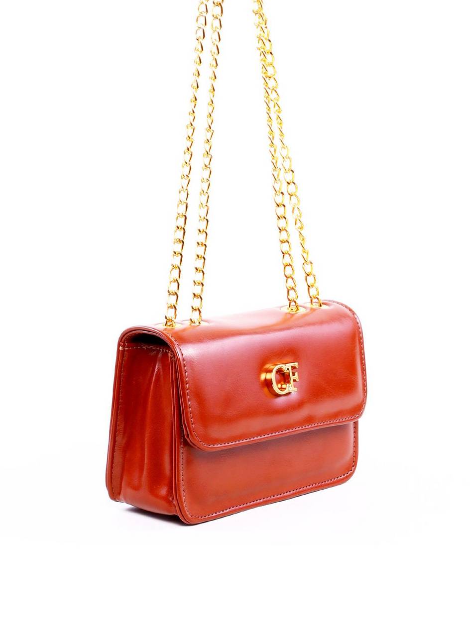 Bolsa Satchel Quadrada com Alça de Corrente - Castor BSI-6287 - CS