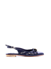 Sapatilha Slingback Drapeada Enfeite Orgânico - Preta SDI-11981 - PR
