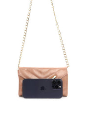Bolsa Clutch Transversal em Matelassê - Nude BSI-6424 - NU