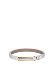 Cinto Feminino em Couro com Fivela Retangular - Branca CTI-969 - BR