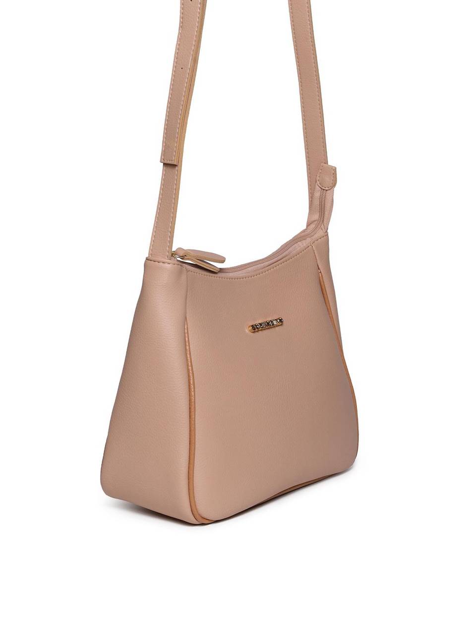 Bolsa Tote Média Transversal Lisa Nude BSI-5934 - NU