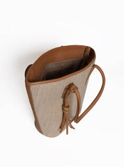 Bolsa Tote Tiracolo Lisa Sem Divisórias Sintético Nude BSI-5988 - NU