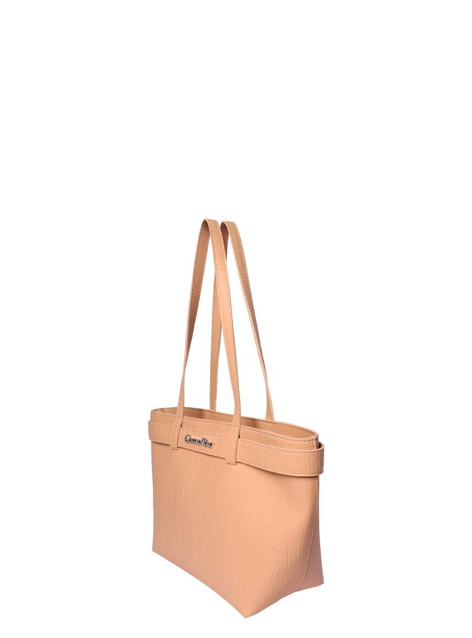 Bolsa Feminina Tote Tiracolo Nude BSI-5806 - NU