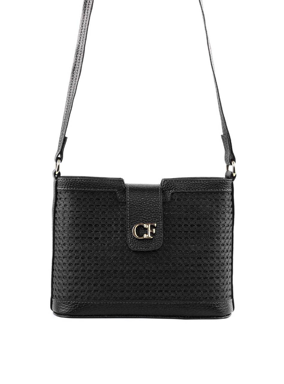 Bolsa Transversal Detalhe Tela Frontal - Preta BSI-6377 - PR