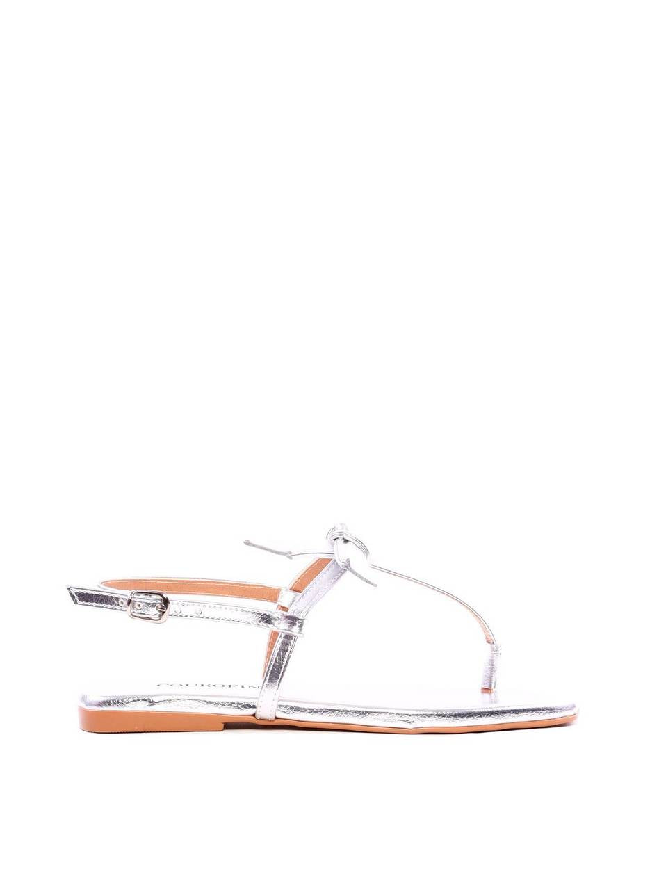 Rasteira com Laço Lateral - Prata SDI-11946 - PT