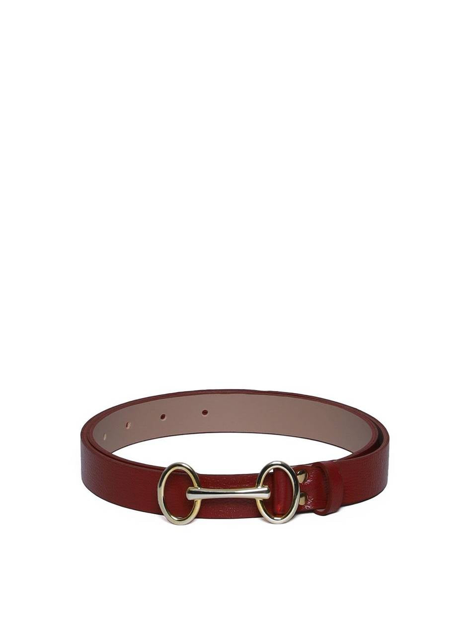 Cinto Feminino em Couro com Fivela Bridão - Vermelha CTI-973 - VE