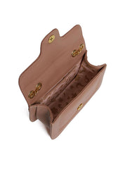 Bolsa Satchel Retangular com Tampa Matelasse - Nude BSI-5967 - NU