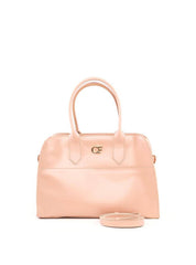 Bolsa Tote de Alça Dupla com Costuras e Fivelas - Nude BSI-6209 - NU