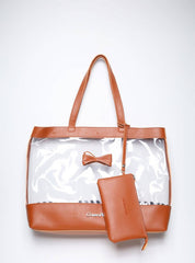Bolsa Shopper Praia Transparente Laço Grande Castor BSI-5865 - CS