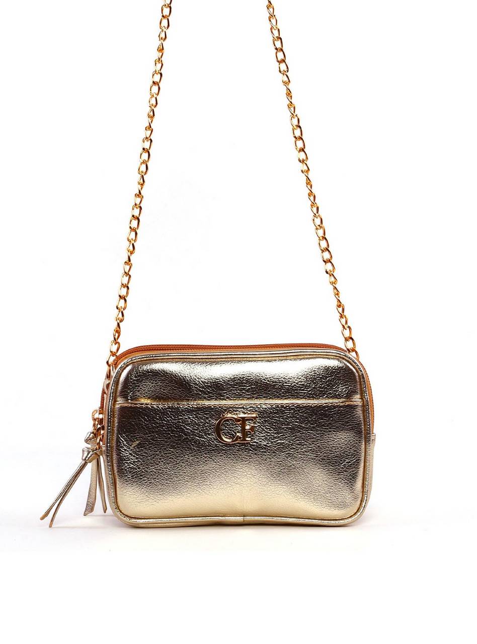 Bolsa Transversal Pequena - Ouro BSI-6404 - AU