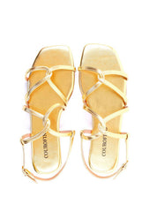 Rasteira com Tiras Finas Entrelaçadas - Ouro SDI-11943 - AU