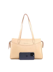 Bolsa Tote Média com Recortes - Nude BSI-6453 - NU
