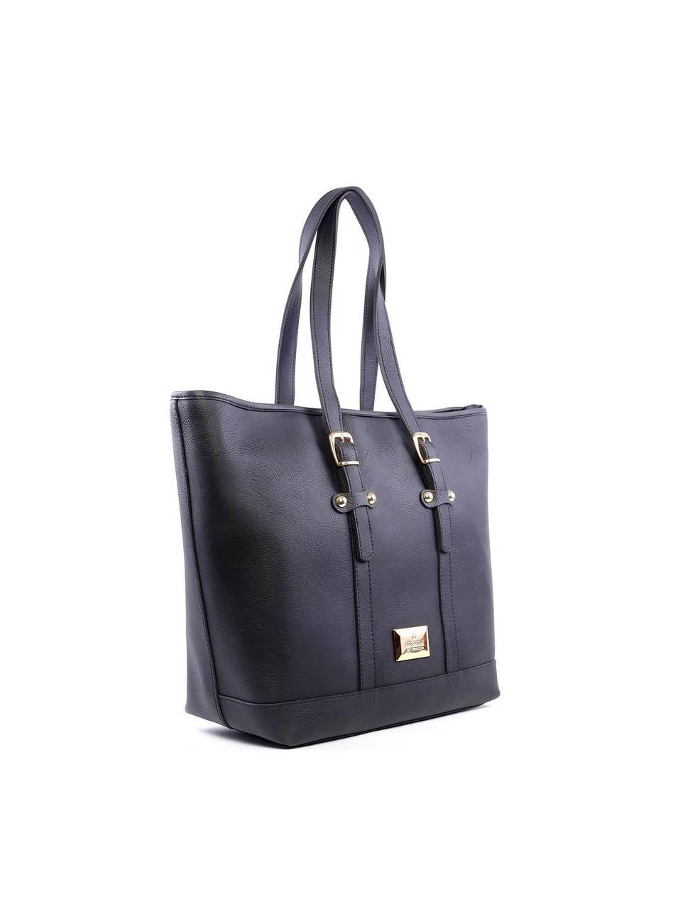 Bolsa Shopper com Fivela e Costura - Preta BSI-6224 - PR