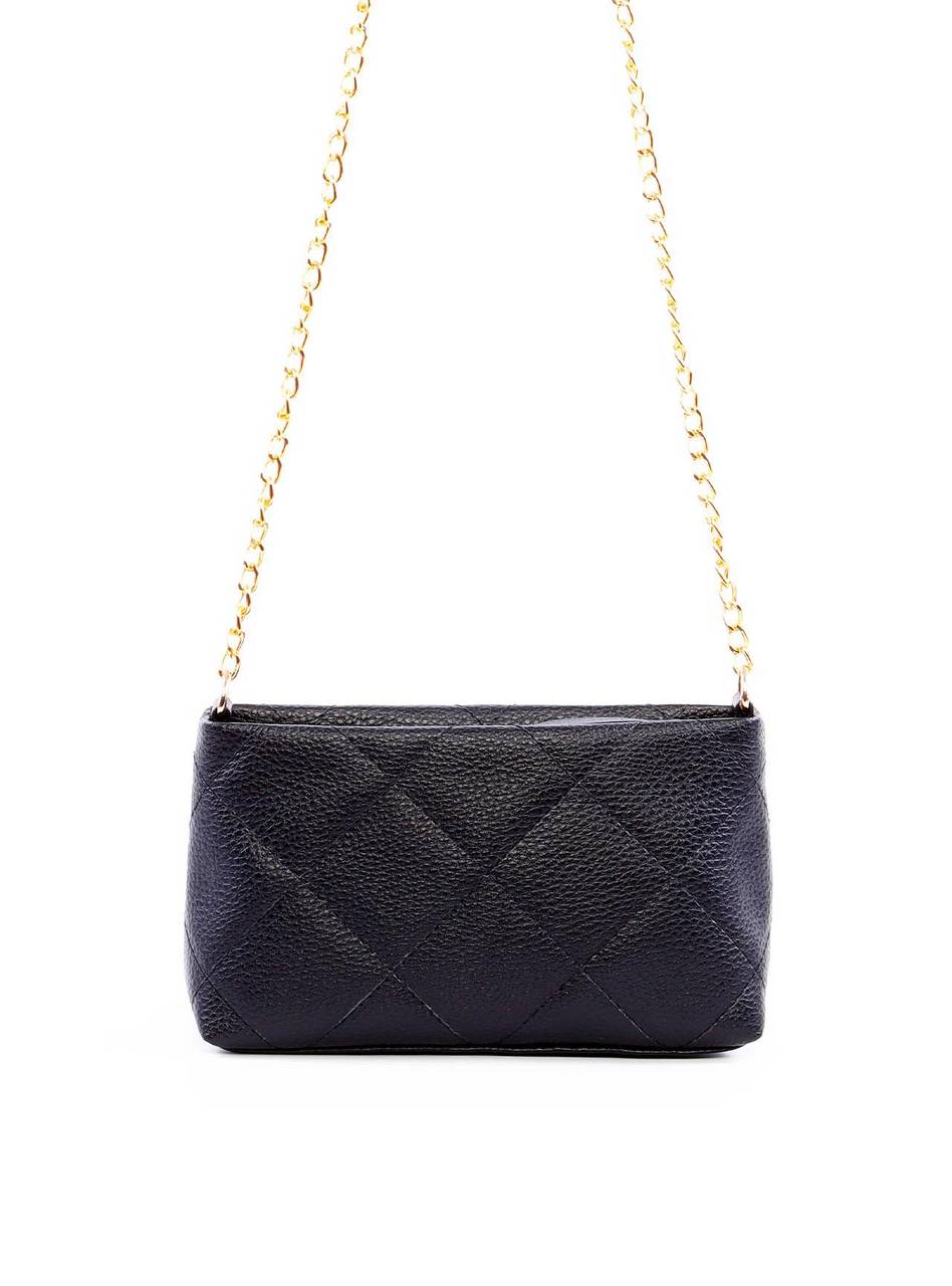 Bolsa Clutch Transversal em Metalassê - Preta BSI-6288 - PR