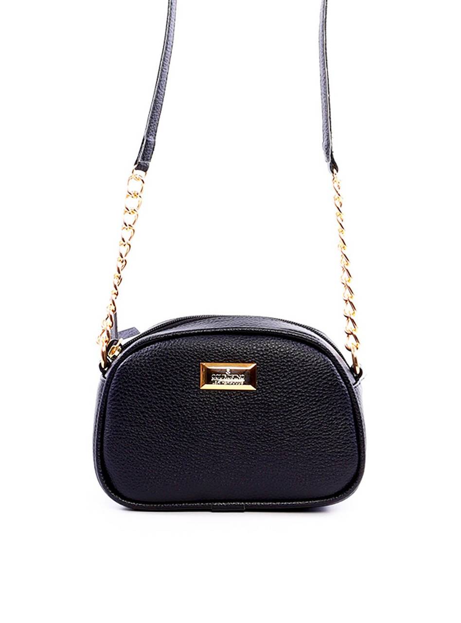 Bolsa Baú Transversal com Bolso Traseiro - Preta BSI-6285 - PR