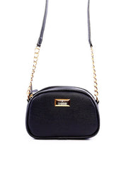 Bolsa Baú Transversal com Bolso Traseiro - Preta BSI-6285 - PR