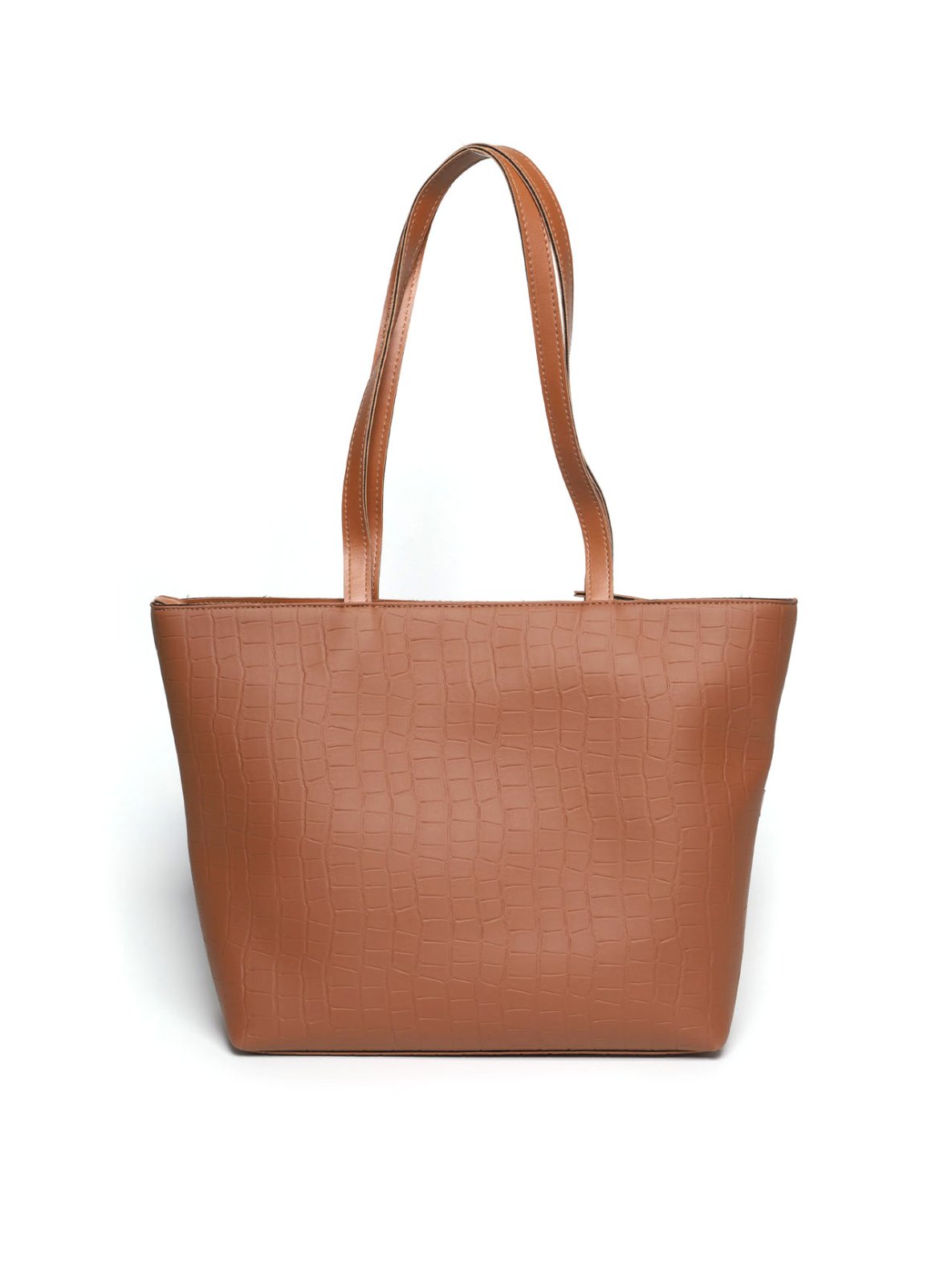 Bolsa Shopper Tiracolo Detalhes Tiras Zíper Puxador Castor BSI-5889 - CS
